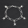 sterling silver starfish charm bracelet