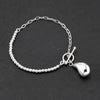 sterling silver teardrop charm bracelet