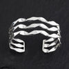 sterling silver three strand cuff bracelet