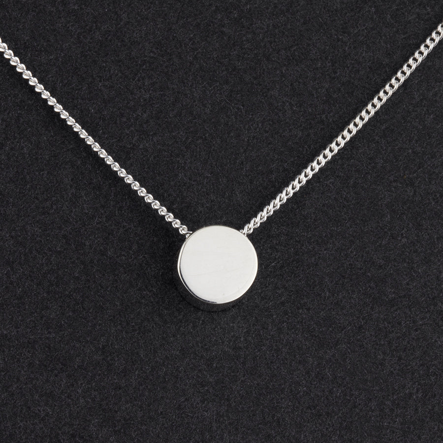 sterling silver tiny dot necklace