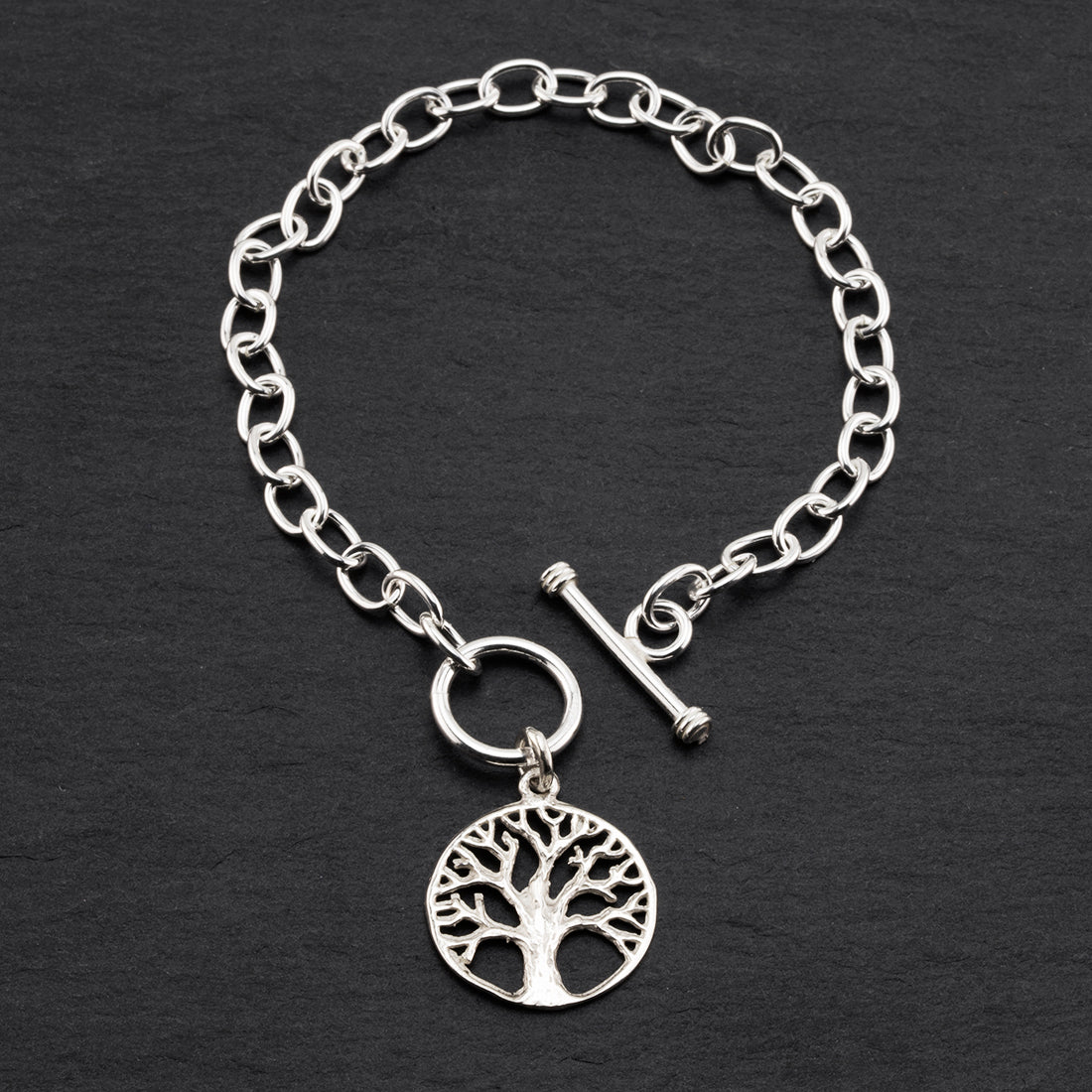 sterling silver tree of life charm bracelet