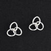 sterling silver trinity knot stud earrings