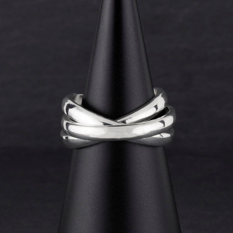 Sterling Silver Twist Ring - Reveka Rose