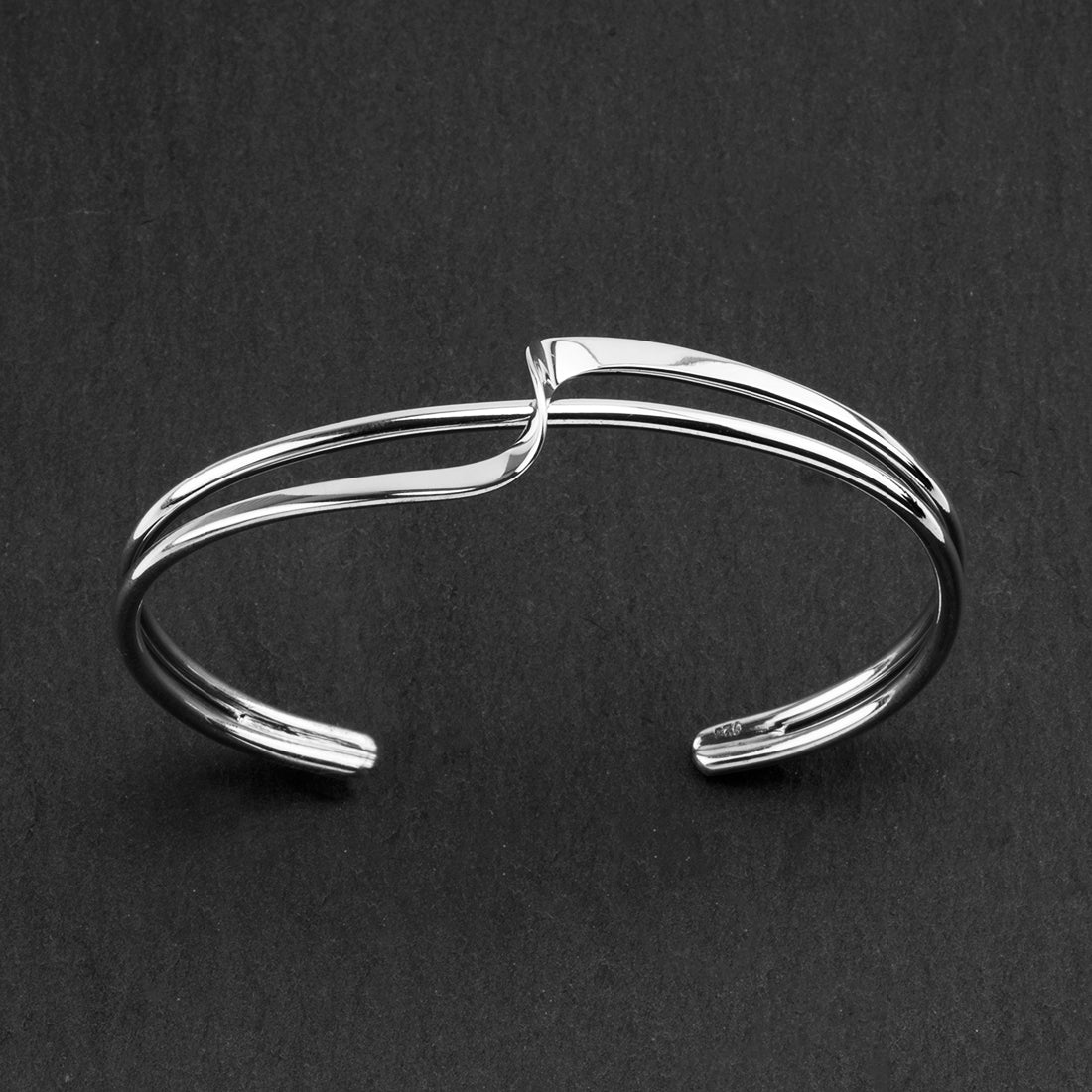sterling silver twist cuff bracelet