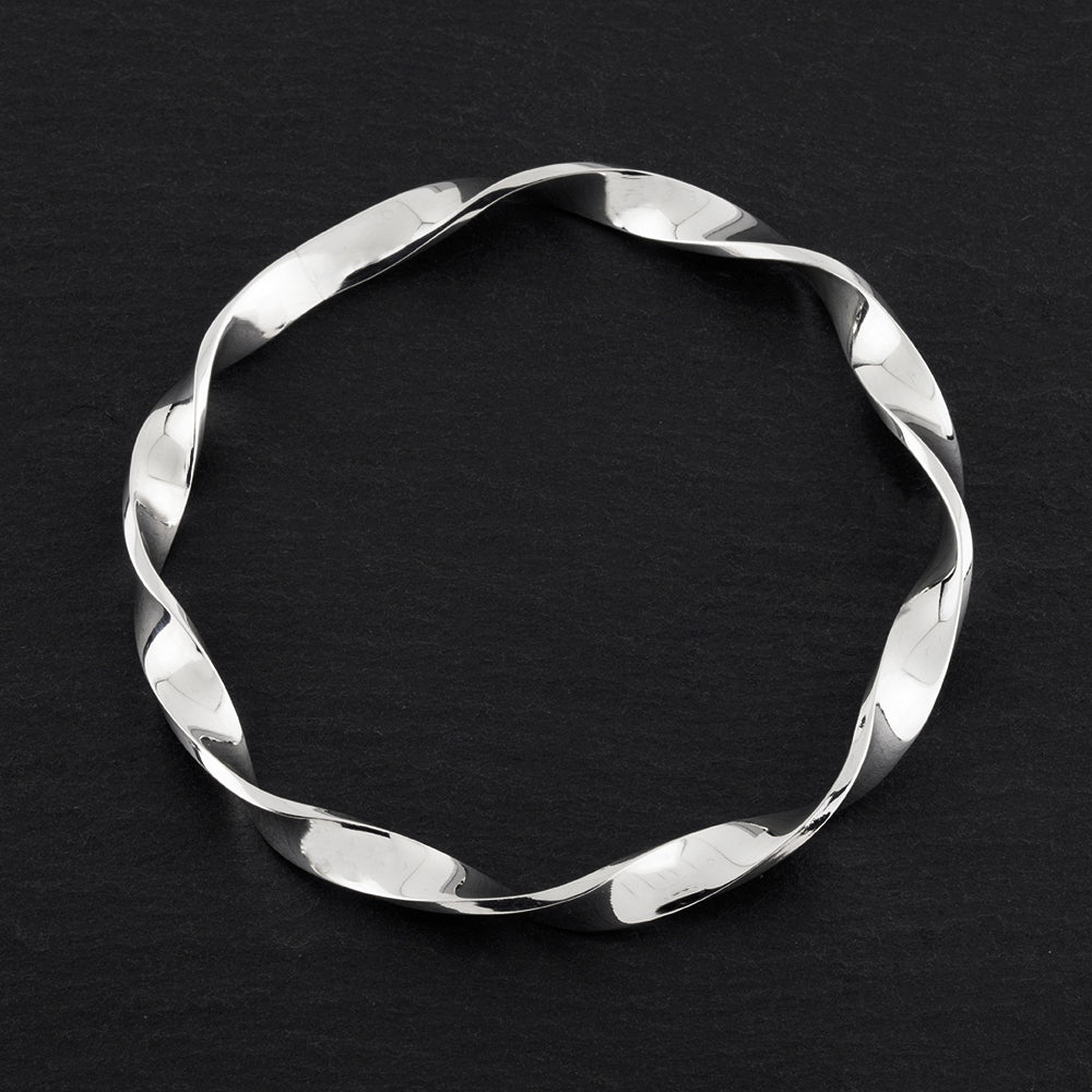 Solid 925 Sterling Silver Ladies 6mm Twisted Braided Herringbone Bracelet  ITALY | eBay