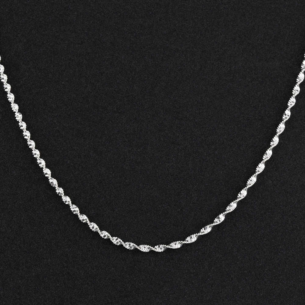 Sparkle Sterling Silver Chain - Glittering 925 Chain 16in