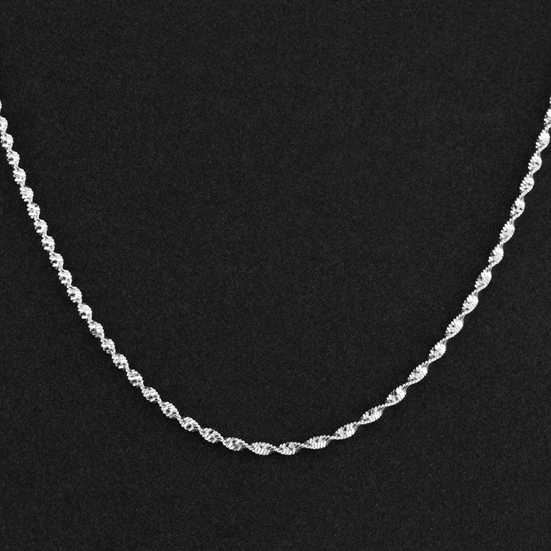 sterling silver twisted chain necklace