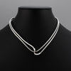 sterling silver twisted choker necklace
