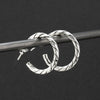 sterling silver twisted hoop earrings