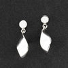 sterling silver twisted post dangle earrings