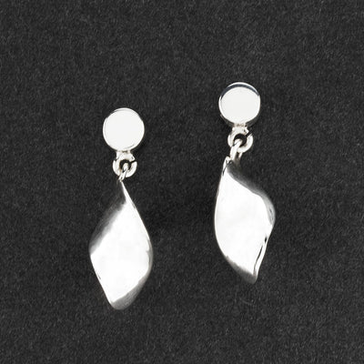 sterling silver twisted post dangle earrings