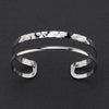 sterling silver two row cuff bracelet