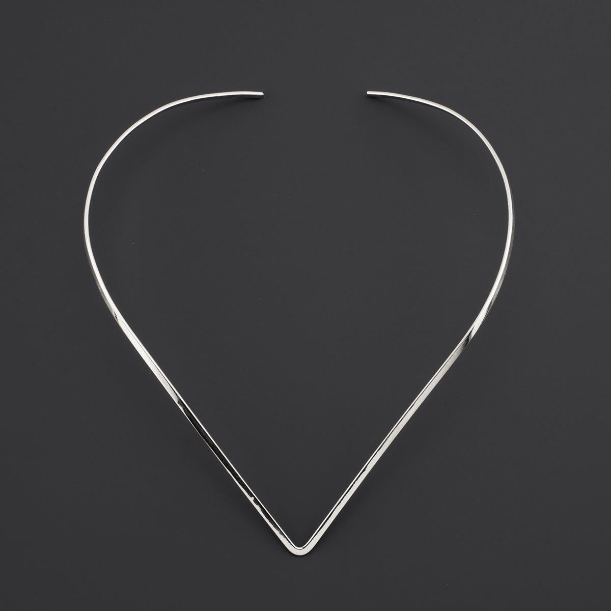 sterling silver v choker necklace