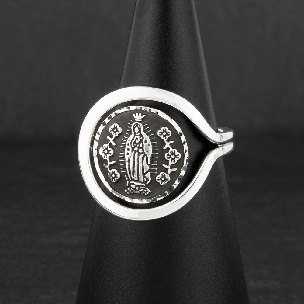 sterling silver Virgin Mary ring