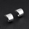 sterling silver wide hoop earrings