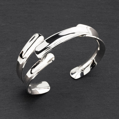 sterling silver wrap statement cuff bracelet