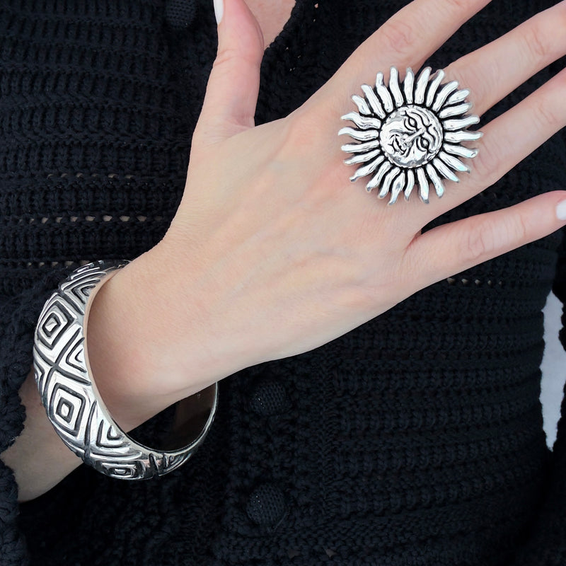 sun statement ring