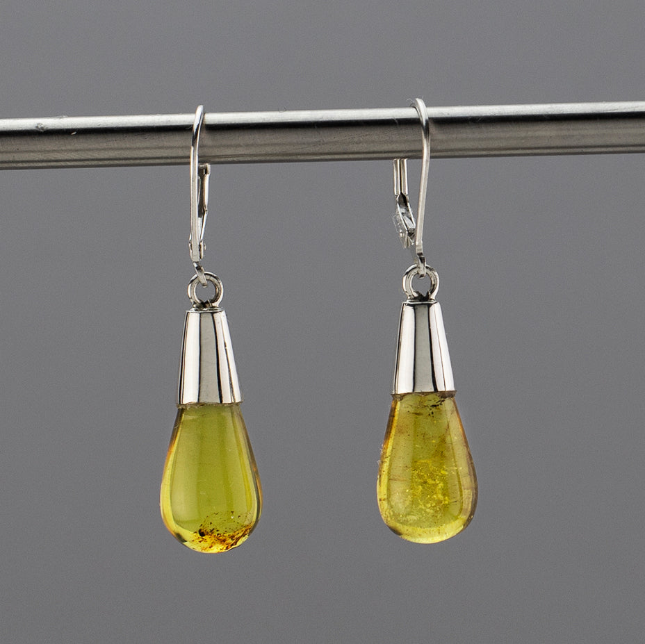 sunset drizzle amber drop earrings