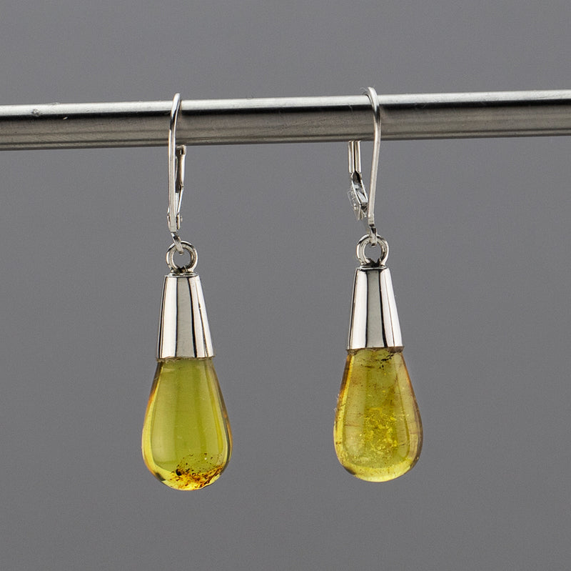 sunset drizzle amber drop earrings