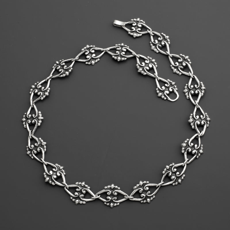 Lace of Love Taxco Silver Necklace