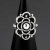 Lunar Flor Mexican Silver Ring