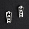 Taxco silver beaded stud earrings