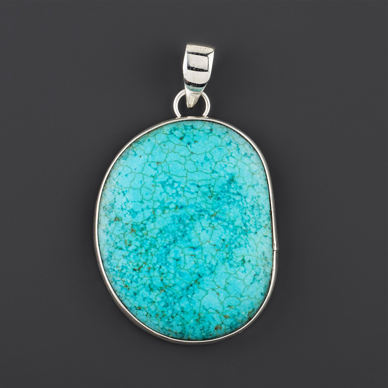 Taxco sky large turquoise pendant