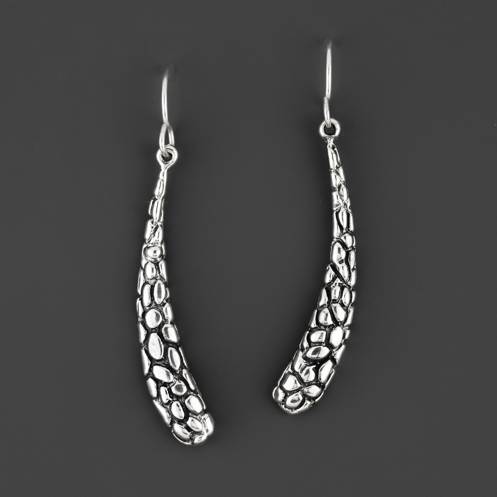 Pebble Flow Taxco Silver Earrings