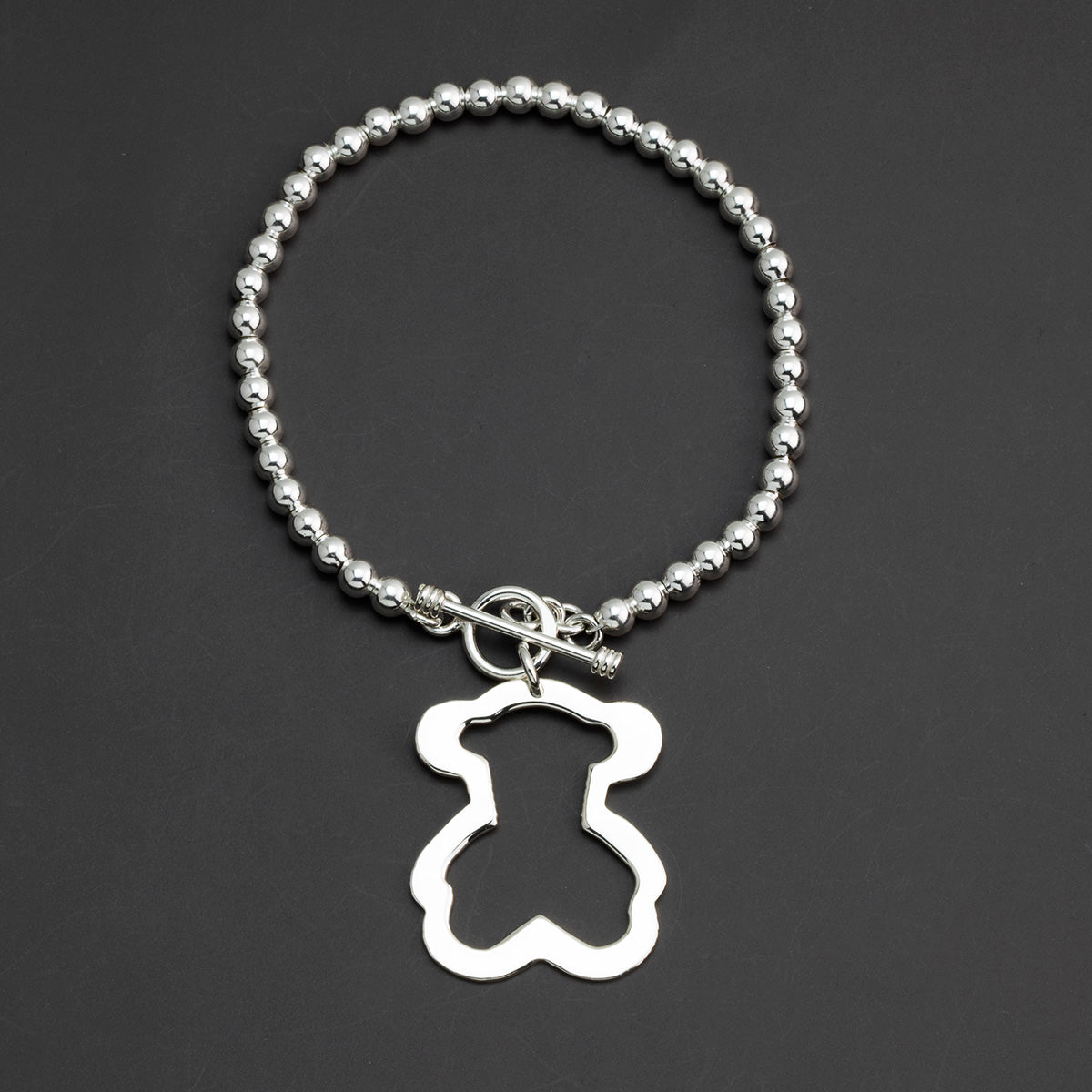 teddy luxe sterling silver charm bracelet