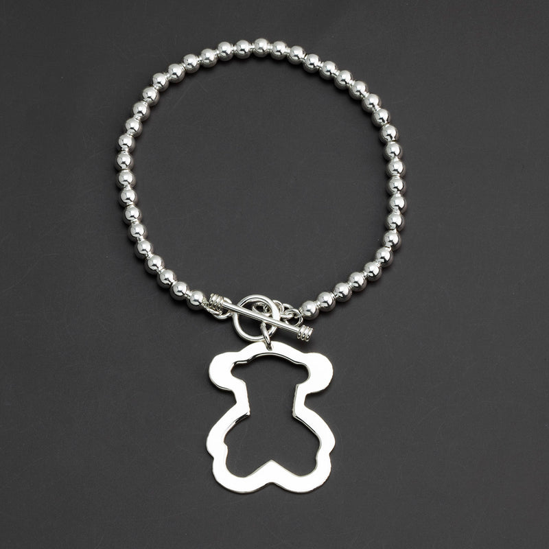 teddy luxe sterling silver charm bracelet