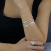 Sleek Waves Sterling Silver Cuff Bracelet