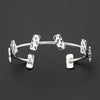 textured steps sterling silver cuff bracelet