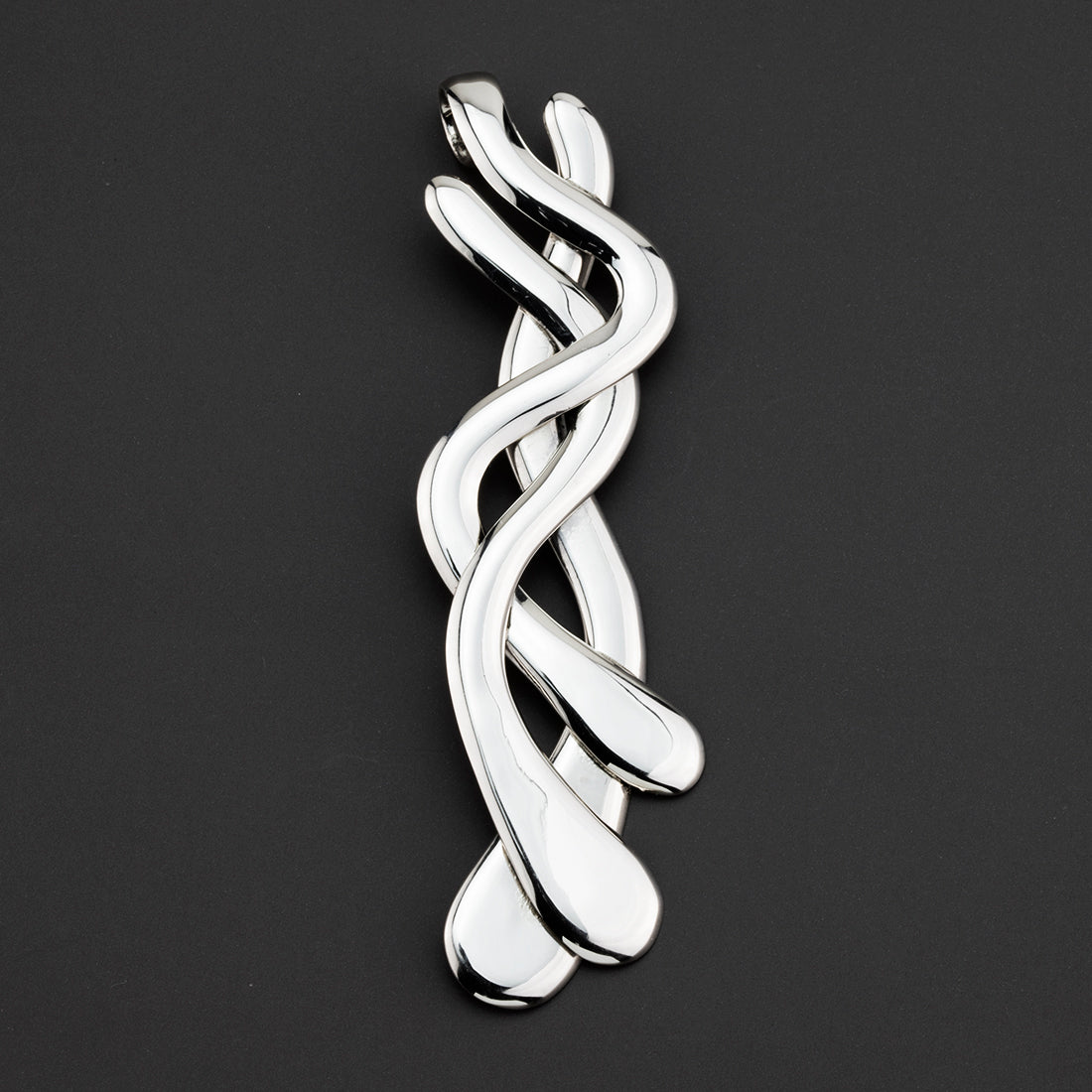 the flow large Mexican silver pendant