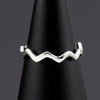 thin sterling silver zig zag ring