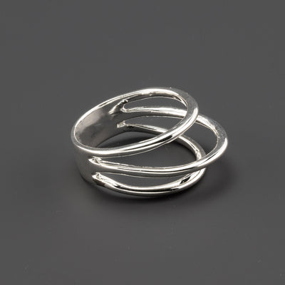 Minimalist Sterling Silver Three Band Ring