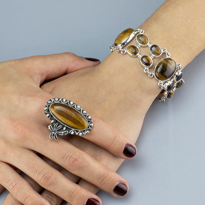 Tropical Tiger's Eye Ring