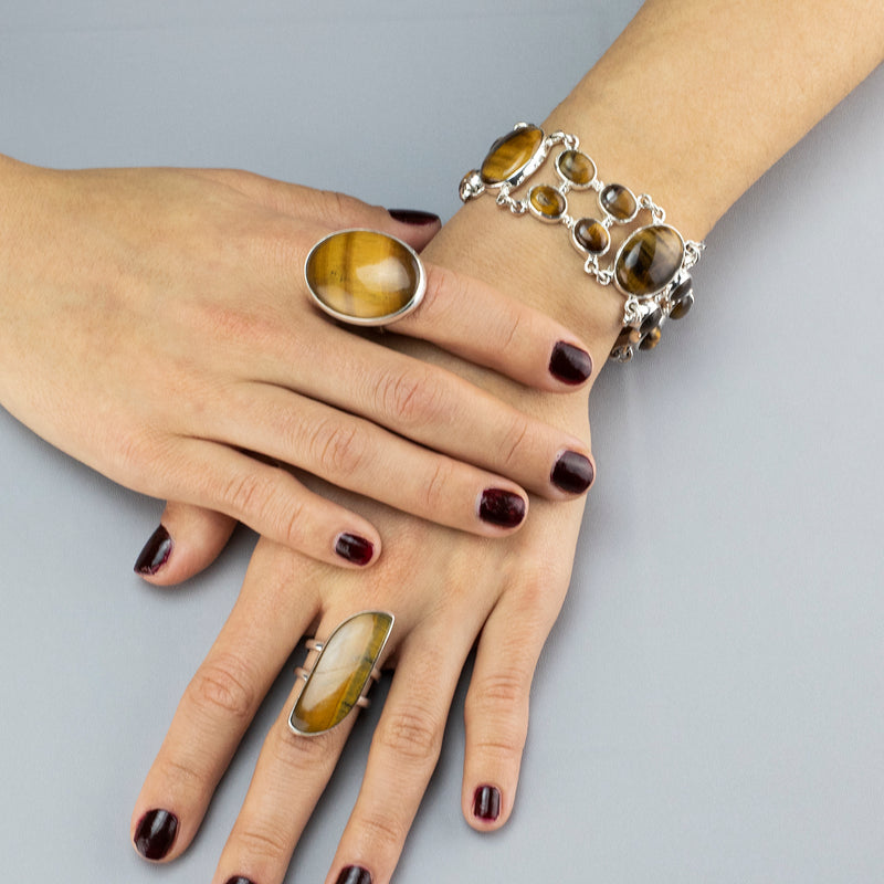 desert soul tiger's eye ring