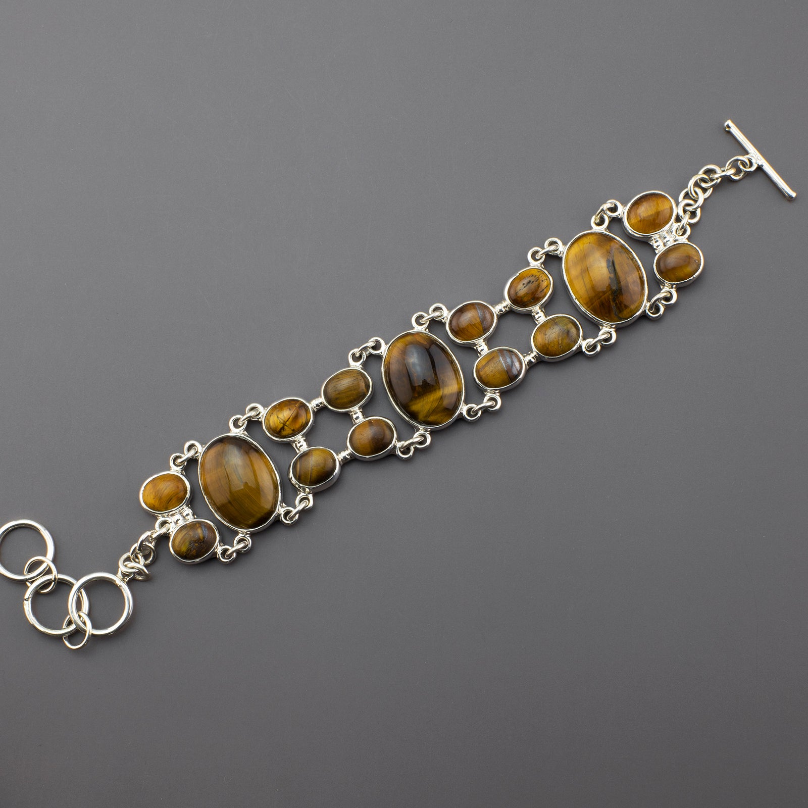 Tigers Eye Silver Bracelet