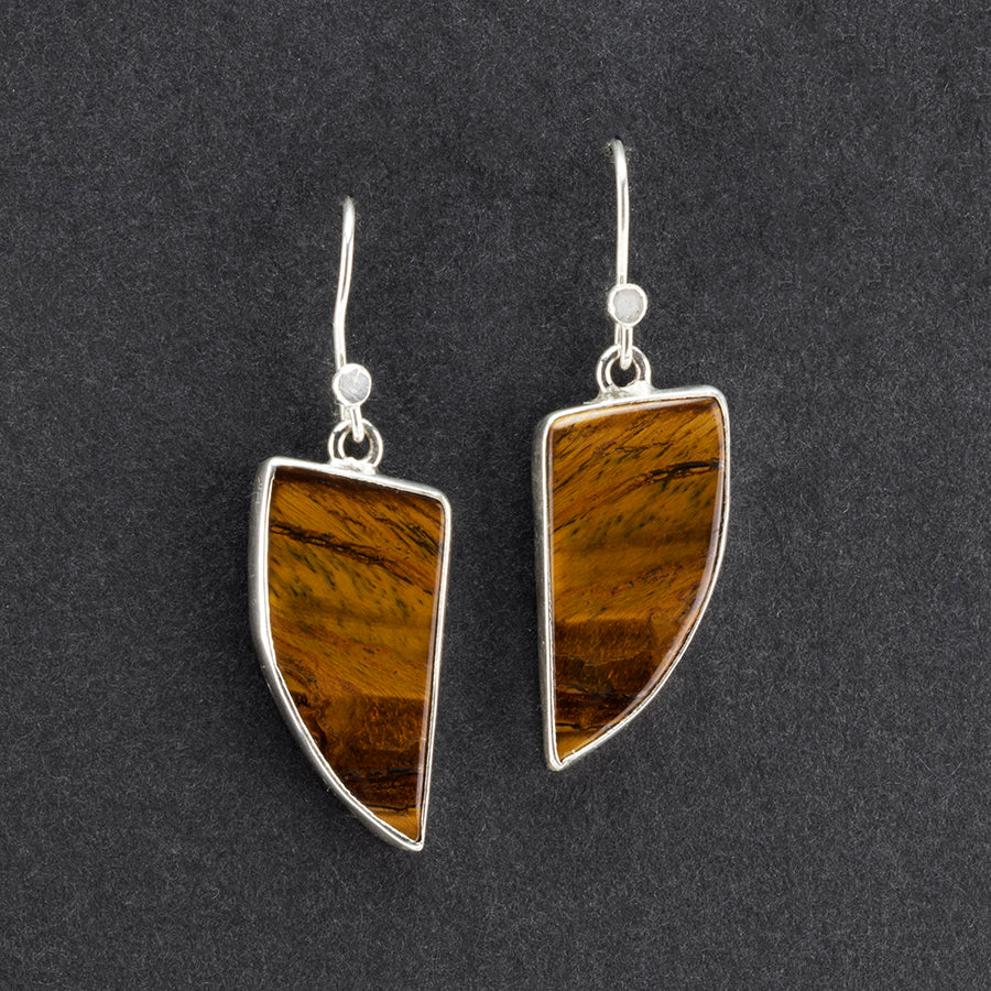 Tigers Eye Dangle Earrings