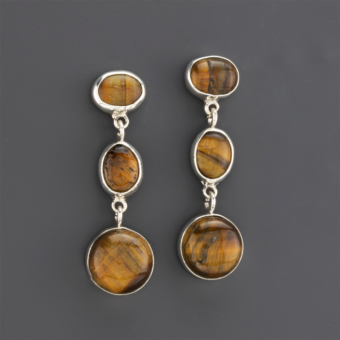 tigers eye earrings