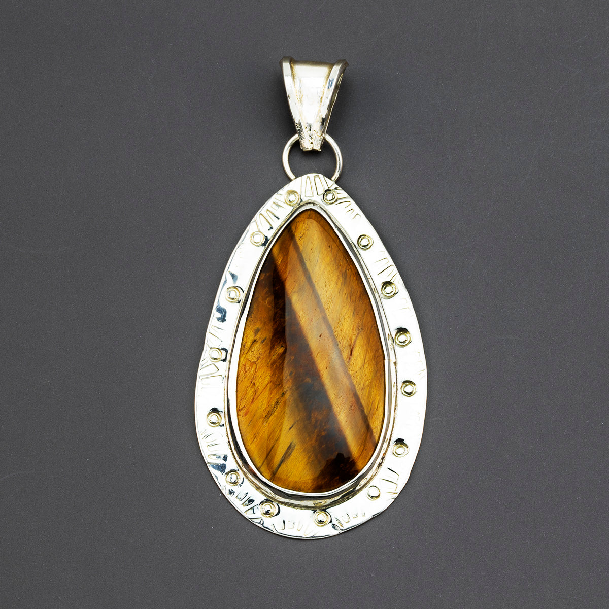 Desert Flame Tiger's Eye Pendant