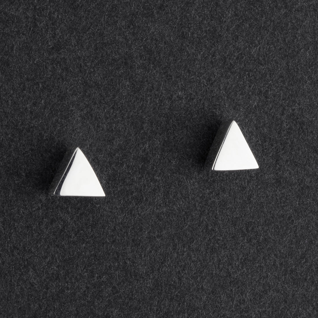 tiny triangle stud earrings