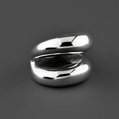 torque chunky sterling silver ring