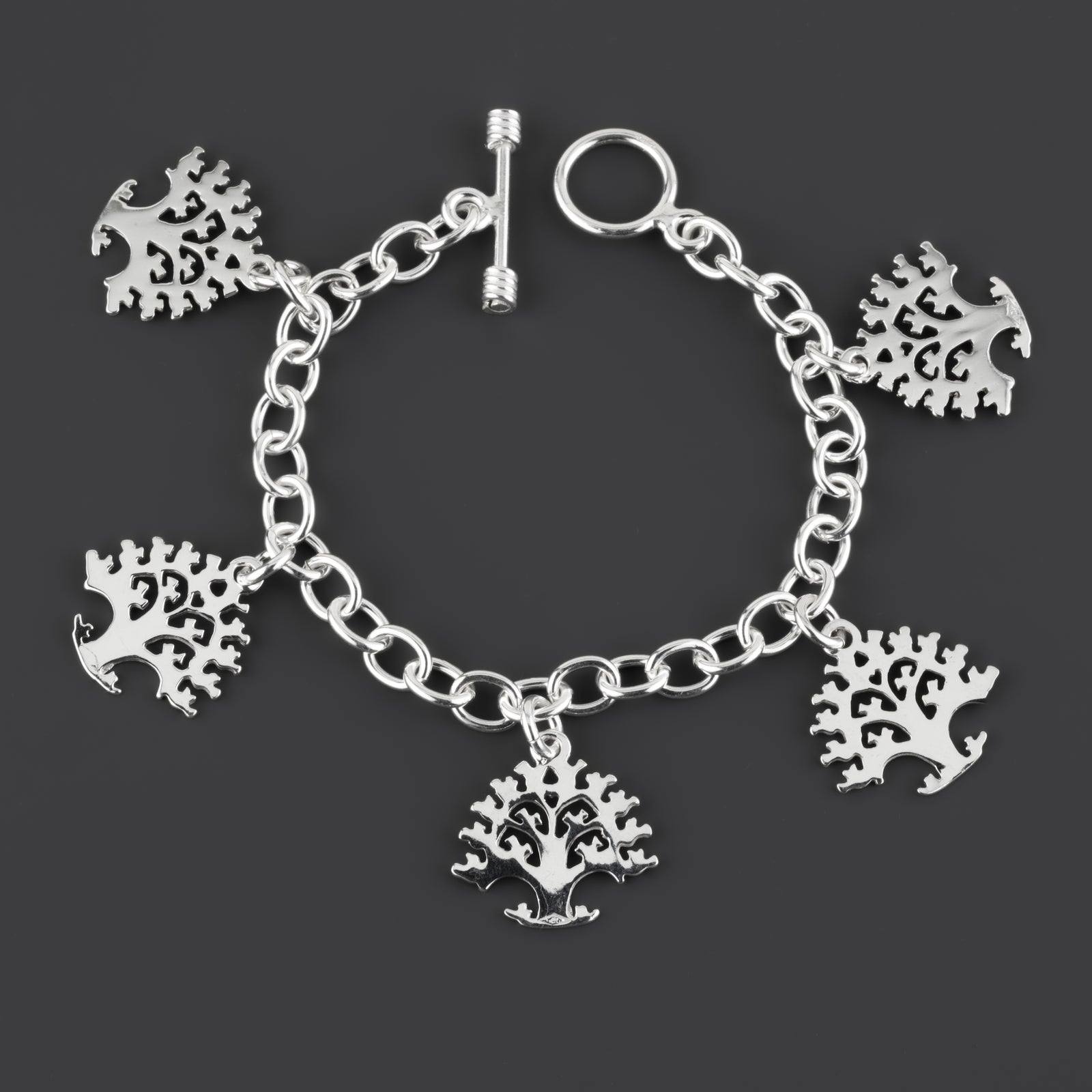 tree of life sterling silver charm bracelet