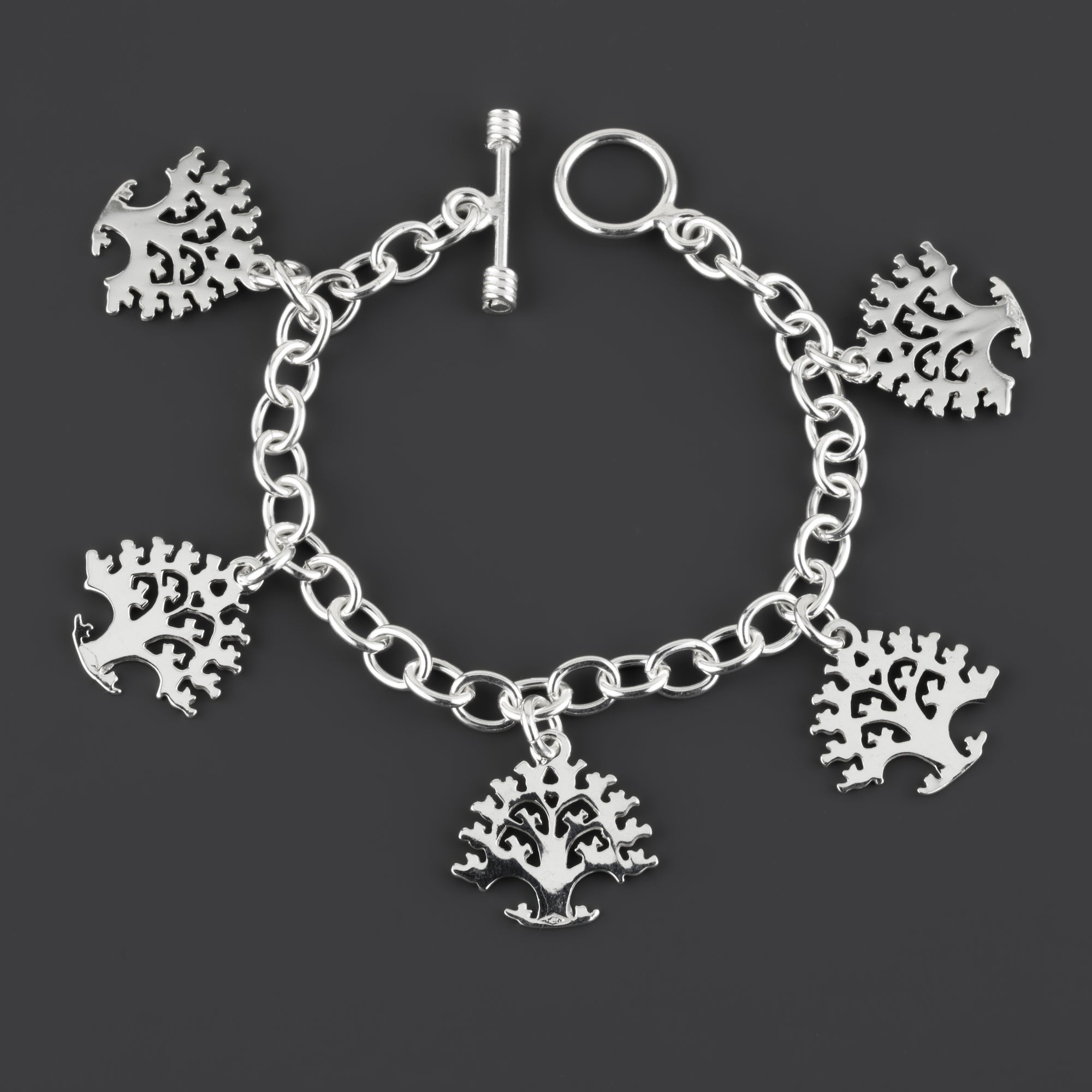 tree of life sterling silver charm bracelet