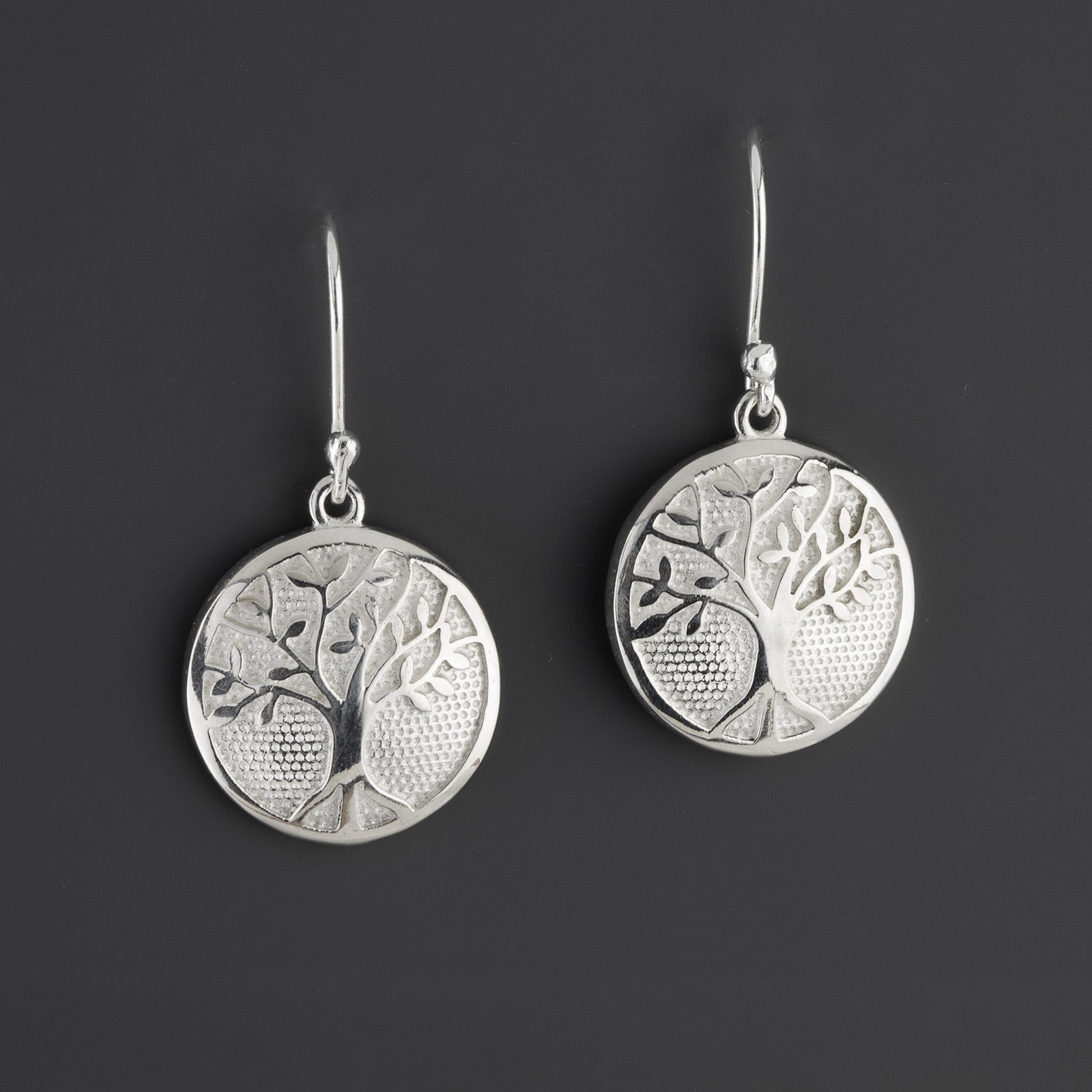 tree of life sterling silver earrings