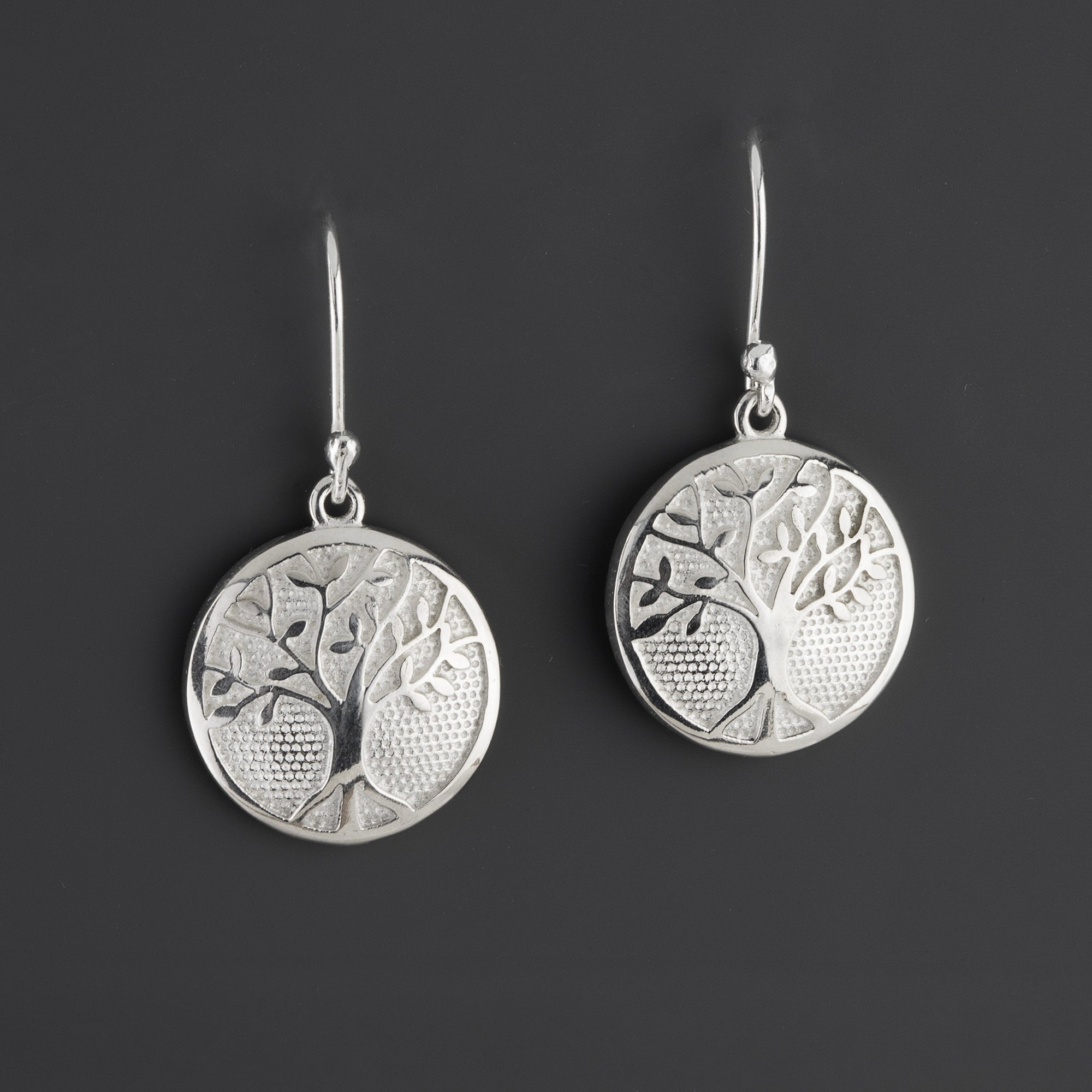 tree of life sterling silver earrings