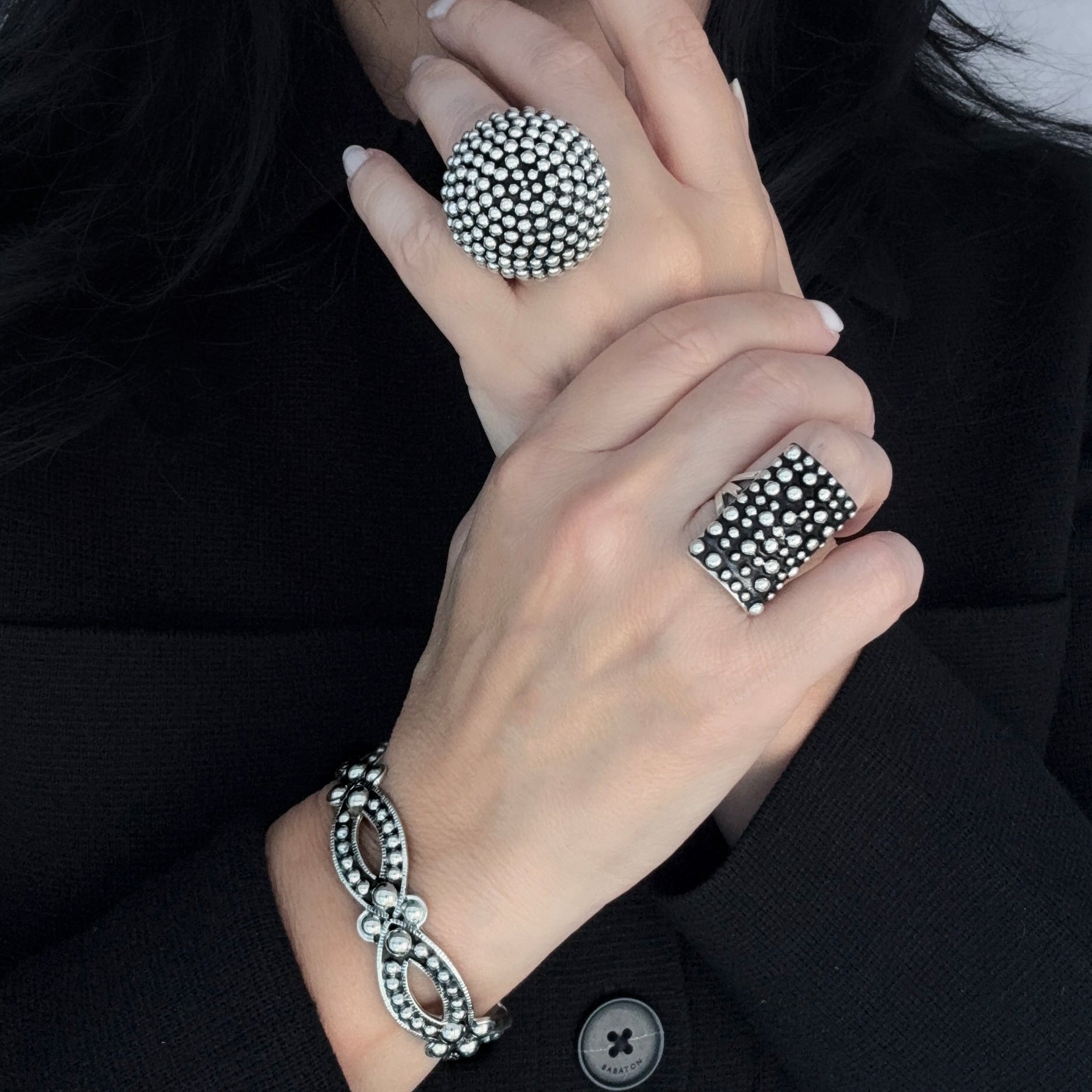 Ehco Dot Taxco Silver Ring