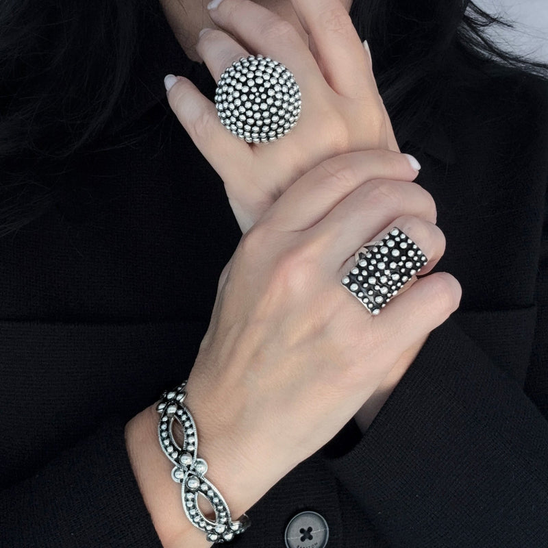 ehco dot Taxco silver ring