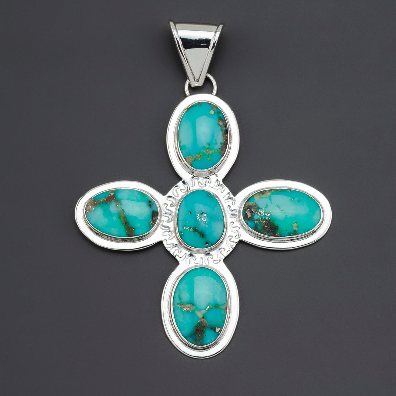turquoise cross pendant